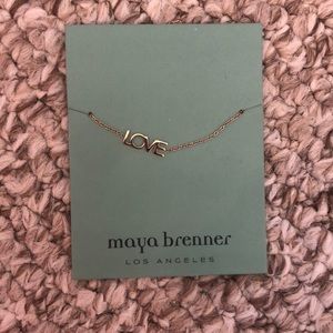 Maya Brenner gold “LOVE” necklace